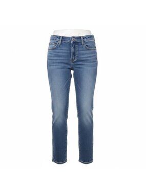 Paige Womens Straight Leg Mid-Rise Blue Denim Jeans Size 25